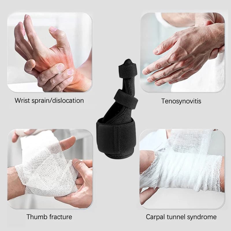 1 pz artrite tenosinovite recupero da infortuni stabilizzatore per pollice regolabile supporto per tutore da polso con piastra in alluminio tunnel carpale