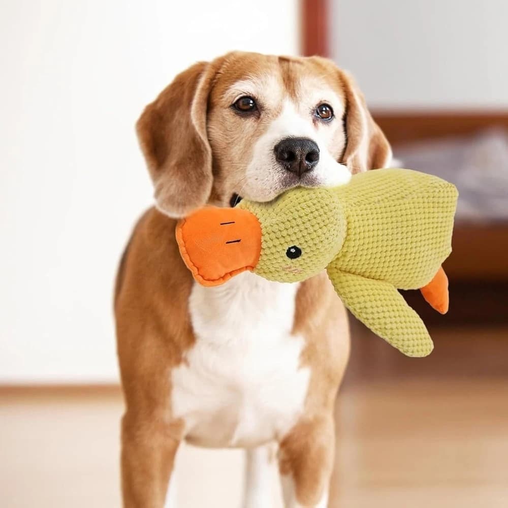 Dog Calming Duck Yellow Duck Dog Toys The Ducks Calming Pillow, Dogs Ducks Toy with Quacking Sound for Indoor Dogs Puppy Toys
