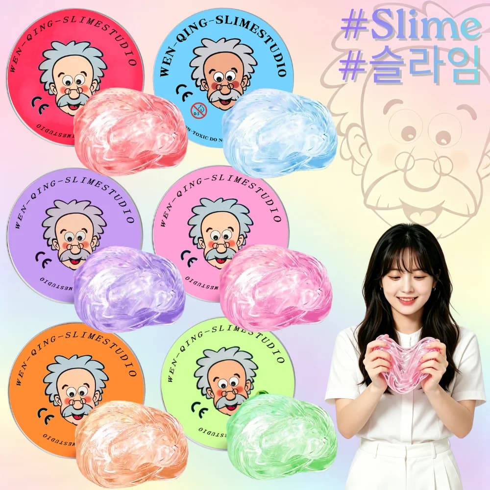 # # Set di Slime Liquido Riutilizzabile in Cristallo, Giocattolo Antistress Sicuro, Argilla Colorata Modellabile Fai-da-Te
