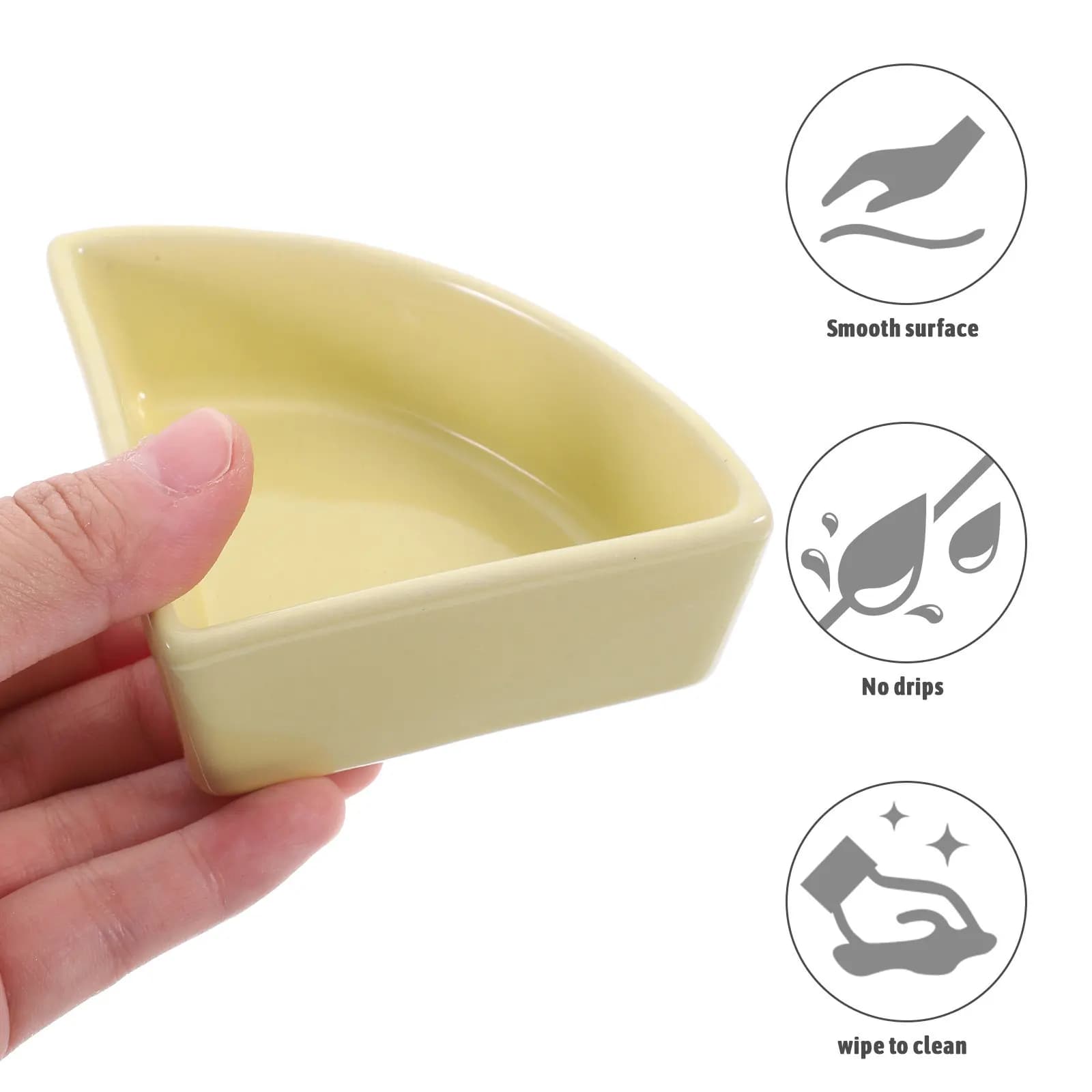 Ciotola in Ceramica Antiscivolo per Cibo per Criceti, Facile da Pulire, Resistente, per Snack, Cibo Fresco e Acqua, Accessori per Piccoli Animali