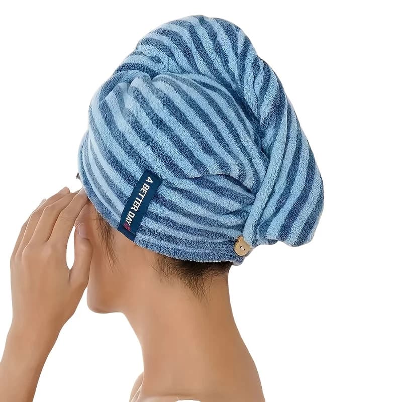 1pc New Quickly Dry Hair Hat Super Absorbent Soft Bathroom Women Head Towels Girls Cute Hair Towel Hair Dry Wrap Bonnets