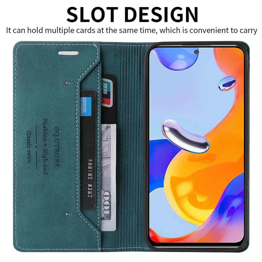 Wallet With Card Slot RFID Blocking Magnetic Flip Leather Case For Xiaomi Poco X8 Pro F8 Ultra M8 C85 17T Redmi 17C Note 15 Pro+
