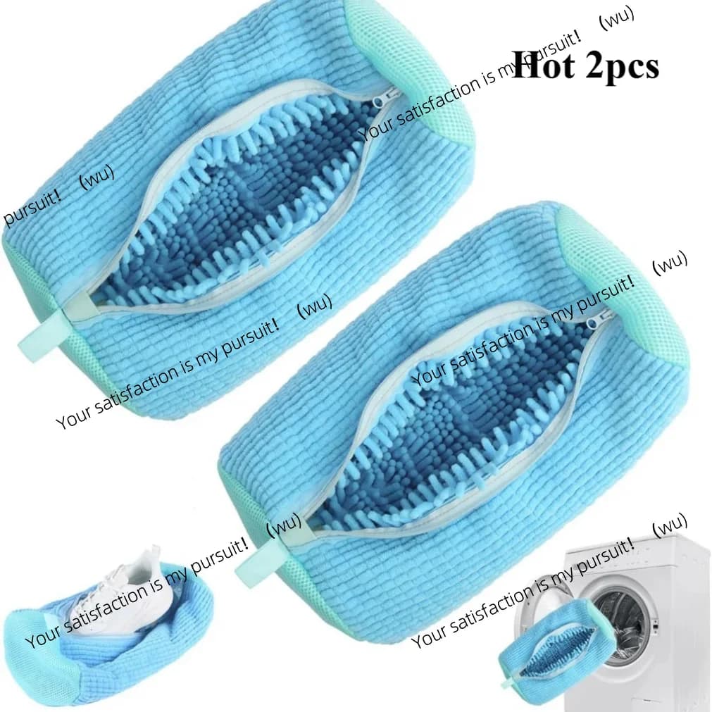 2/1PCS Bag for washing shoes Washing machine Bags for laundry with zip closure Shoes Cleaning bags Shoes Laundry Fibres soft Sneakers