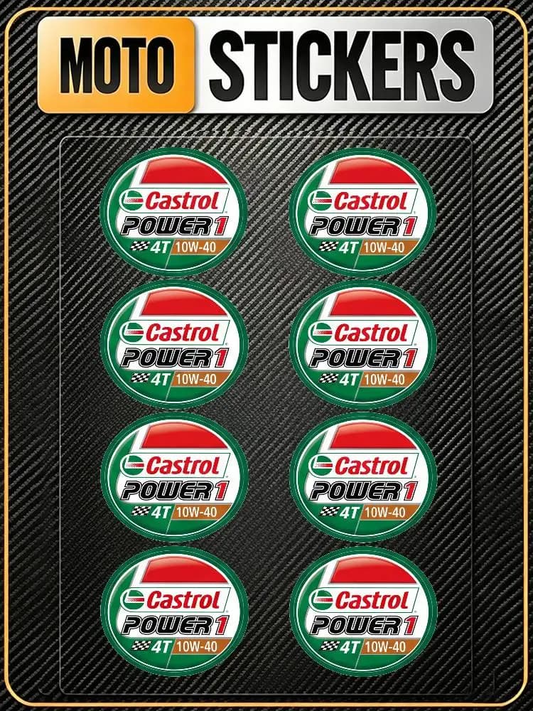 Adesivi Decorativi Riflettenti Impermeabili Multiuso FOR CASTROL per Auto, Bici, Casco, Tazza, Frigorifero