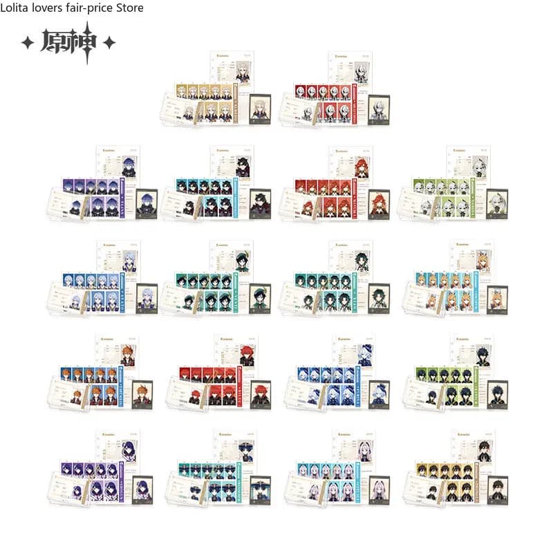 2026 Official Merch Genshin Impact Light Capture Chest Series Archive Set Zhongli Wanderer Diluc Polaroid Photo Card Card Sleeve