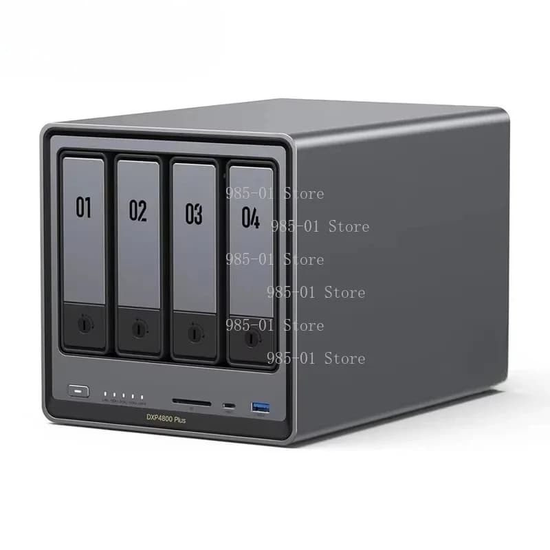 NAS Desktop a 4 Bay, CPU Intel Pentium Gold 8505 a 5 Core, Dispositivo NAS Senza Dischi 4K 60Hz
