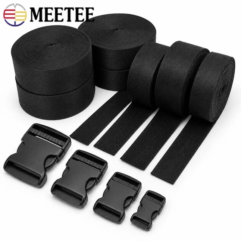 2-20Sets 20-50mm Nylon Webbing Strap Kit Plastic Quick Release Buckle for Backpack Belt Luggage Repair Sewing Closure Hardware