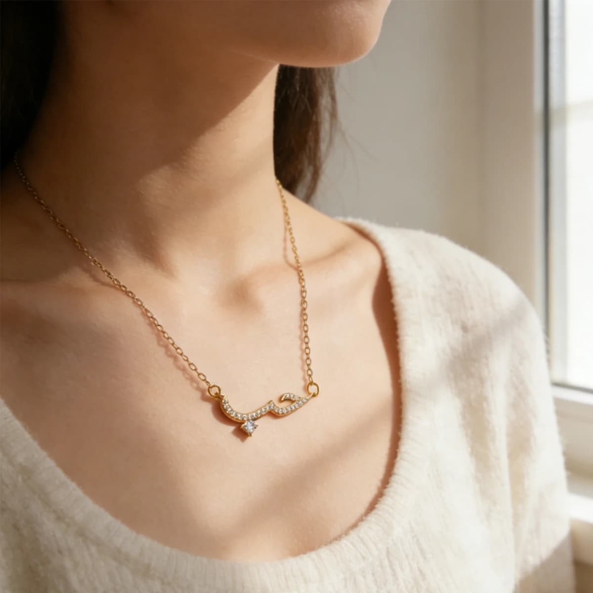 Collane con ciondolo a cuore arabo da donna, con zirconi cubici, gioielli in acciaio inossidabile per coppia, matrimonio, stile francese 2026