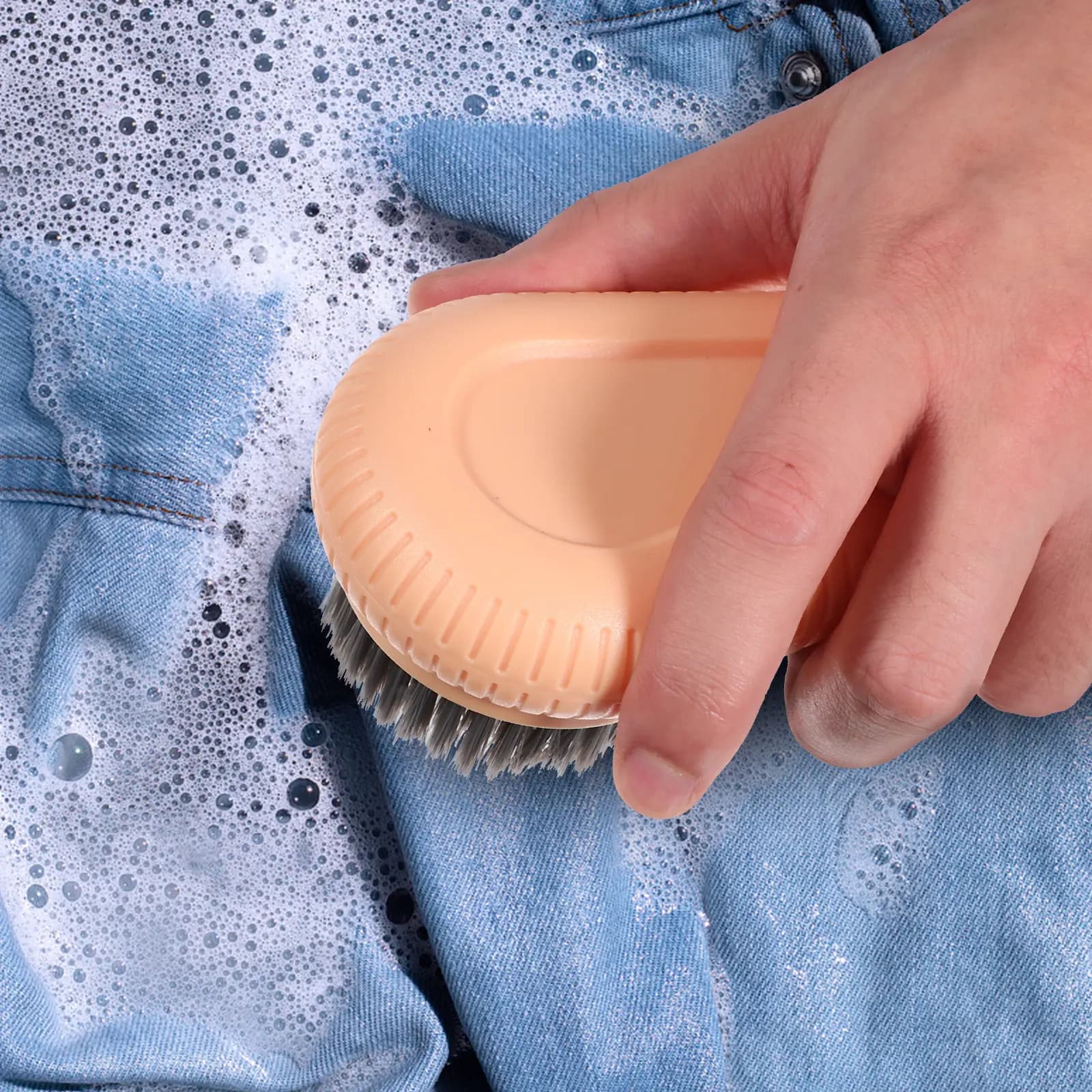Spazzola per bucato multiuso da 2 pezzi, spazzola per la pulizia di vestiti e scarpe, per la rimozione delle macchie di piastrelle di casa, bagno e cucina