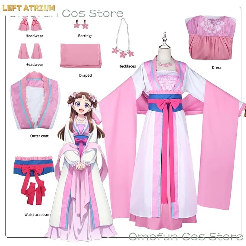 The Apothecary Diaries Lishu Riishu Cosplay Defei Costume Parrucca Abito Hanfu Anime High Consort Roleplay Donna Abito Antico Ragazze