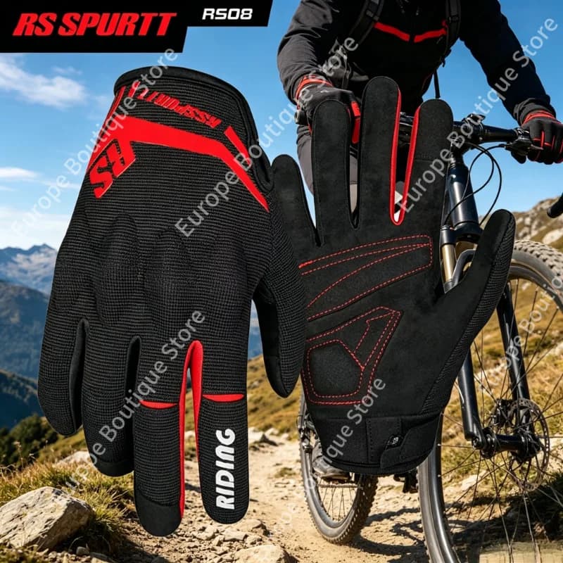 Mobaidao Summer Breathable Half Finger Motorcycle Gloves Anti Fall Shock Absorption Protective Riding Equipment for Men Women