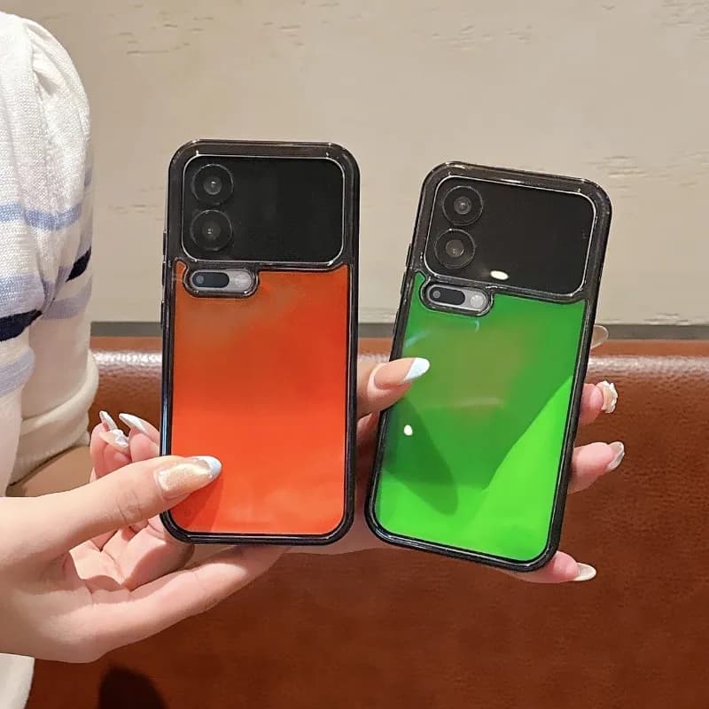 Custodia per Xiaomi 17 Pro Max antiurto luminosa con liquido dinamico e sabbia mobile, che si illumina al buio, cover posteriore per telefono