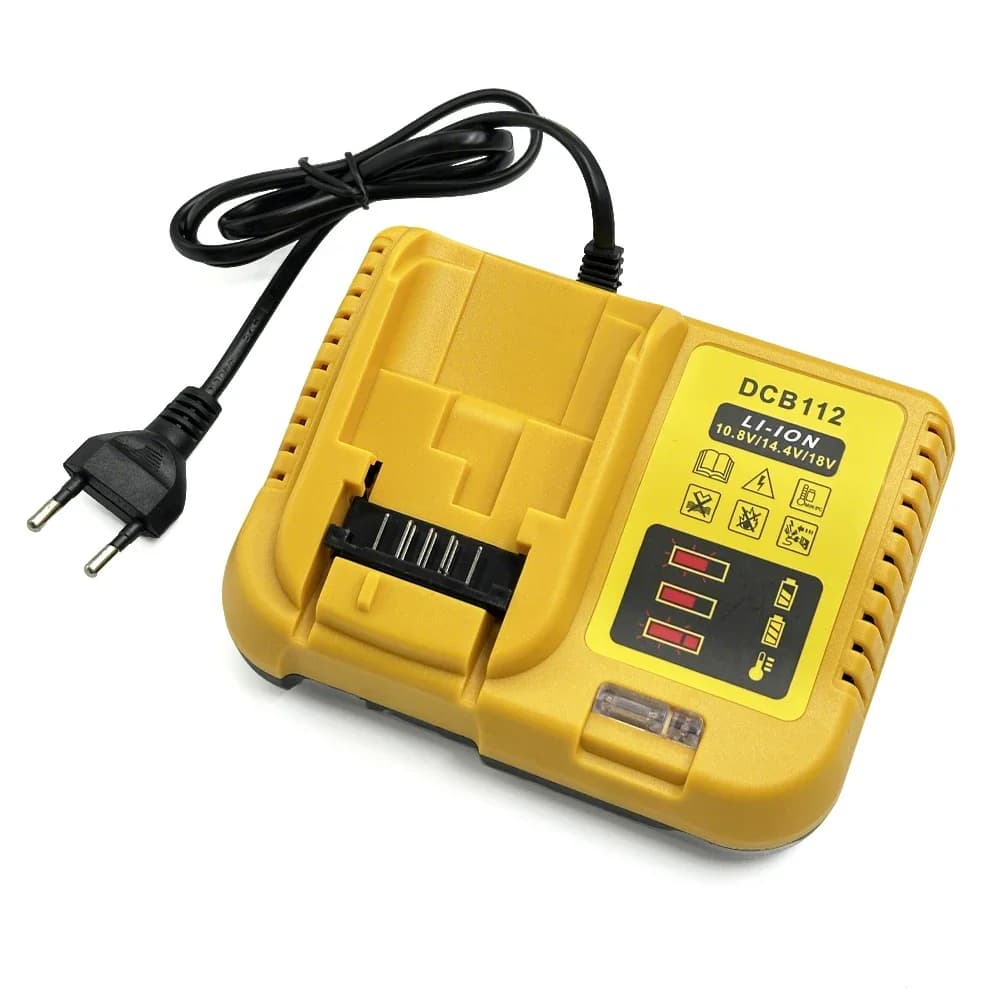 Sostituzione caricabatteria EU DCB112 per batteria agli ioni di litio DeWalt 12V 20V DCB208 DCB201 DCB200 DCB612 (batteria non inclusa)