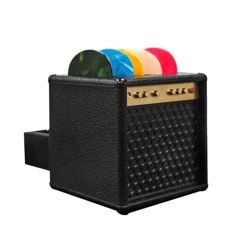 Custodia universale per plettro per chitarra, contenitore portatile per plettro portatile, con 7 plettri, accessori per chitarra, regalo perfetto