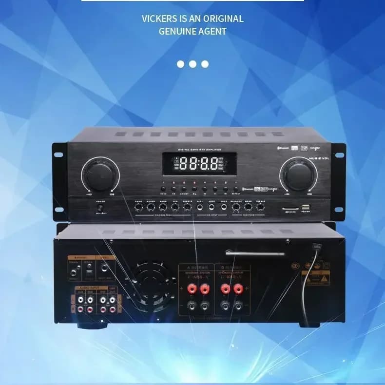 Amplificatore di Potenza a Resistenza Costante per Karaoke, Subwoofer Bluetooth per Auto con USB e Scheda SD