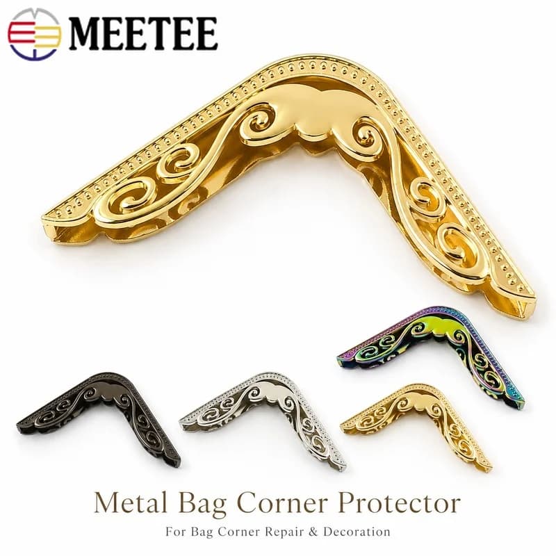 2/4/10/20Pcs 66x47mm Metal Bag Corner Protector Clip Handbag Edge Cover Buckle Luggage Repair Clasp DIY Hardware Accessories Set