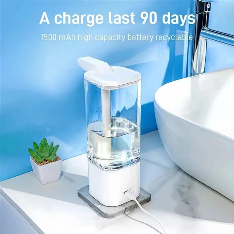 AB41-Dispenser automatico di sapone liquido con sensore: sapone intelligente, shampoo e lavatrice per il corpo per cucina e bagno