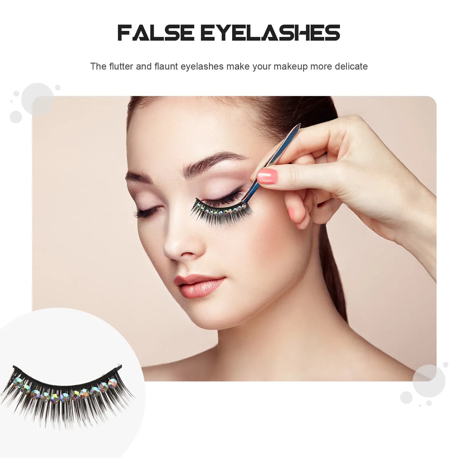 5 Paia di Ciglia Finte con Strass Scintillanti, Volume Esagerato per un Effetto Occhi Drammatici, Ciglia per Sfilate di Moda, Fotografia e Costumi