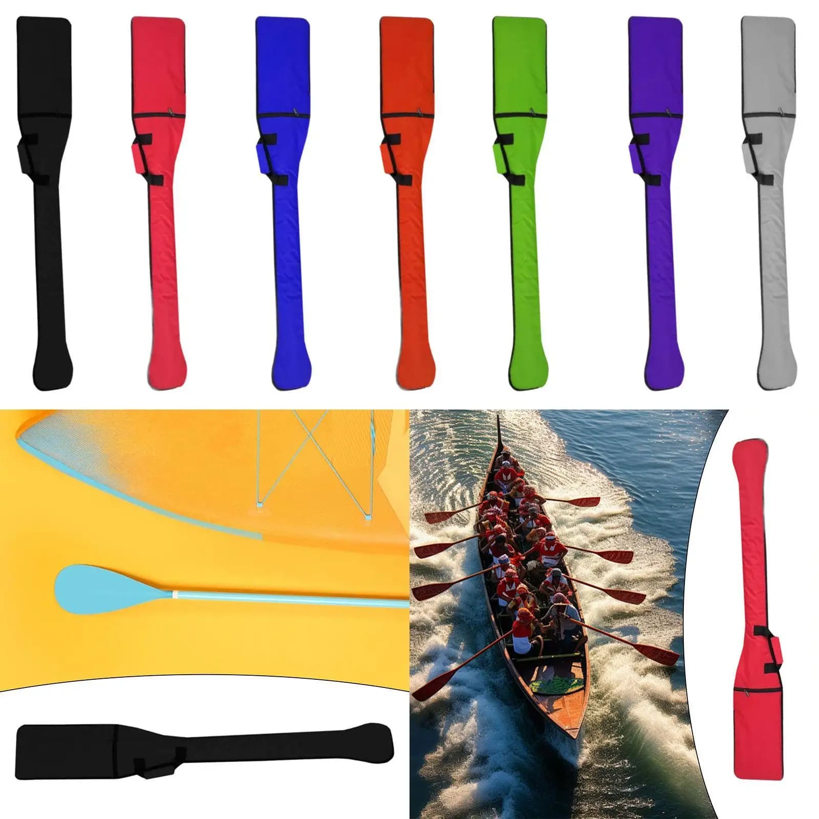 Dragon Boat Paddle Bag Holder Borsa da trasporto resistente all'usura per kayak Sport acquatici Tavola da surf Supporto per barca gonfiabile Paddle