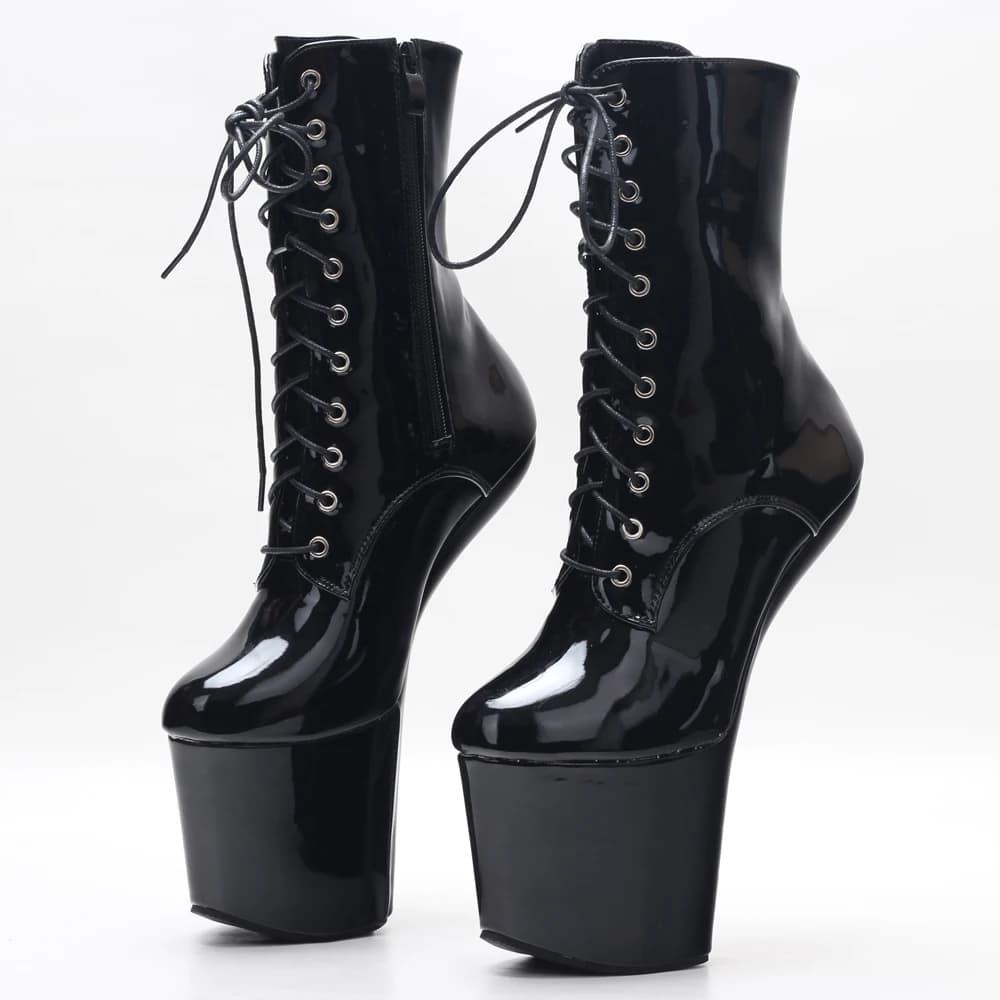 Stivaletti con plateau da pole dance esotico senza tacco alto da 8 pollici Fetish estremo Taglia 36-46 Disponibile Spedizione veloce