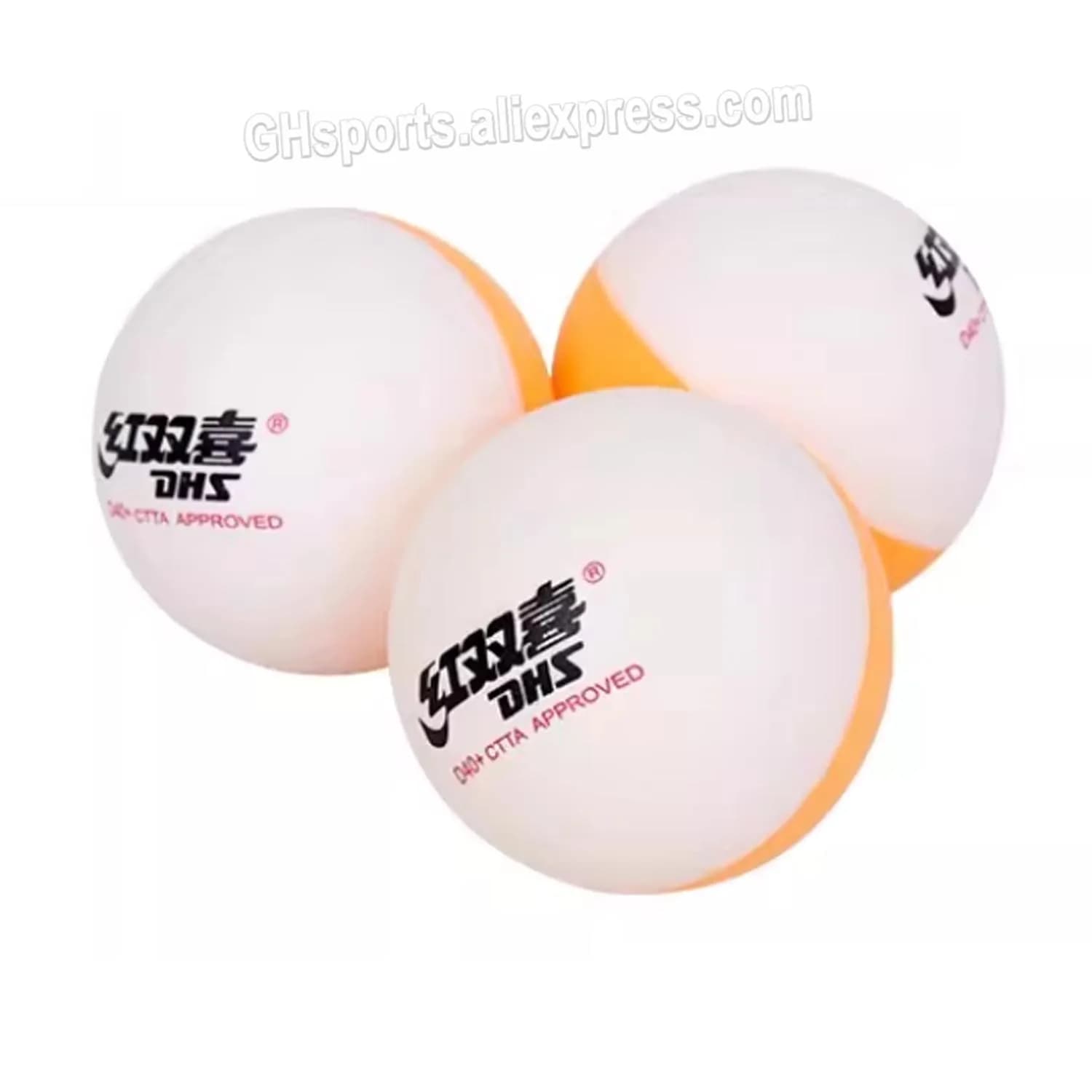 Palline da Ping Pong DHS D40+ Bicolore con Cucitura in ABS Nuovo Materiale Plastico