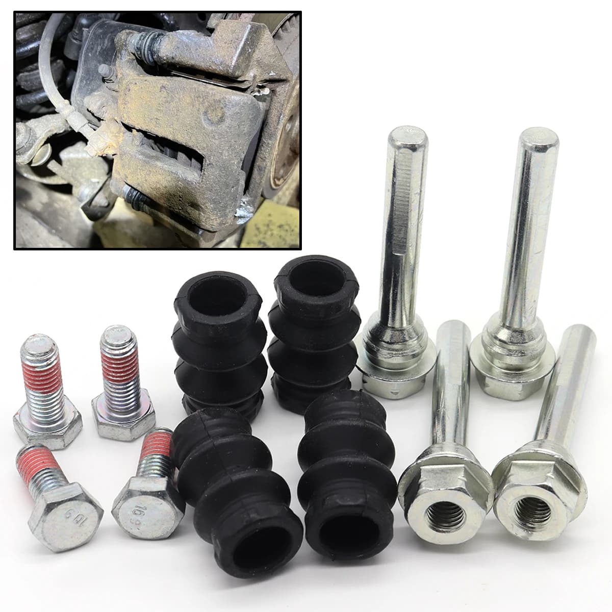 Brake Caliper Cylinder Slider Guide Pin Bushing Boot Seal Kit Car Accessories For BMW 1 3 Series E81 E87 E88 E82 E90 E93 E92 E91