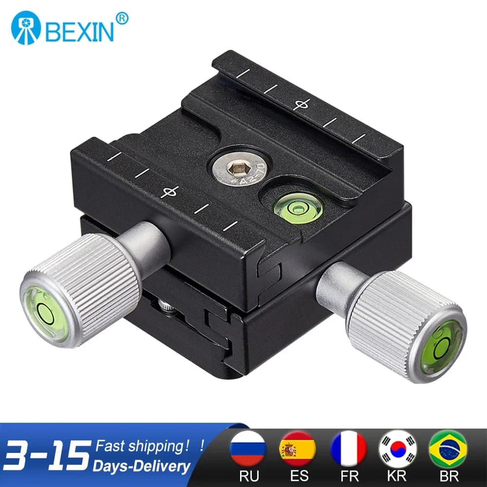 BEXIN QR-50B morsetto per fotocamera piastra a sgancio rapido supporto adattatore morsetto di scorrimento a Clip rapida generale per piastra di rilascio treppiede per fotocamera Dslr