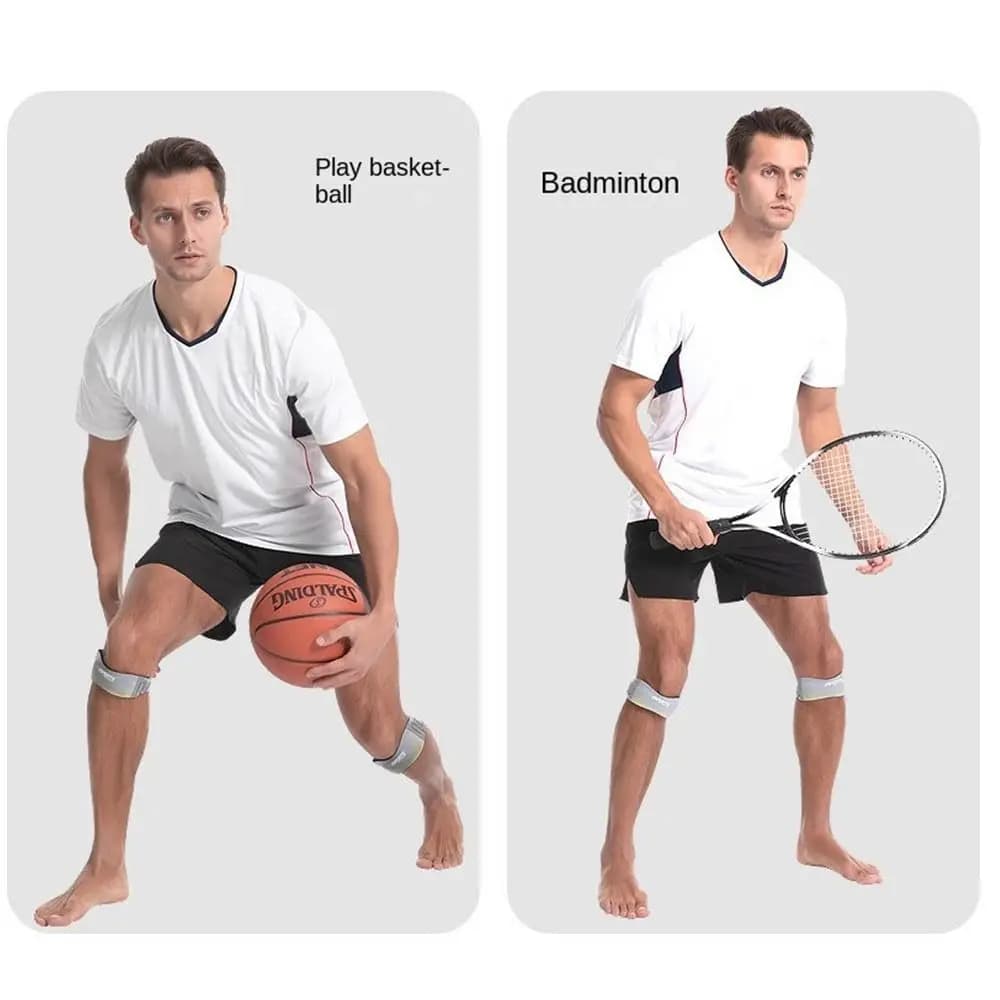 Supporto per Ginocchio in Neoprene con Fascia Traspirante Antiscivolo, Design Sportivo, Regolabile con Ammortizzatore