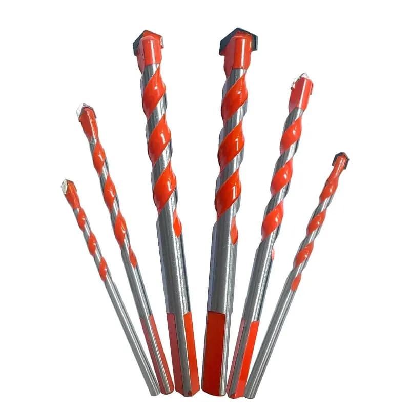 Set di 6 punte da trapano in lega dura arancione Overlord Diamond 4/5/6/8/10/12mm per piastrelle in ceramica e foratura a parete