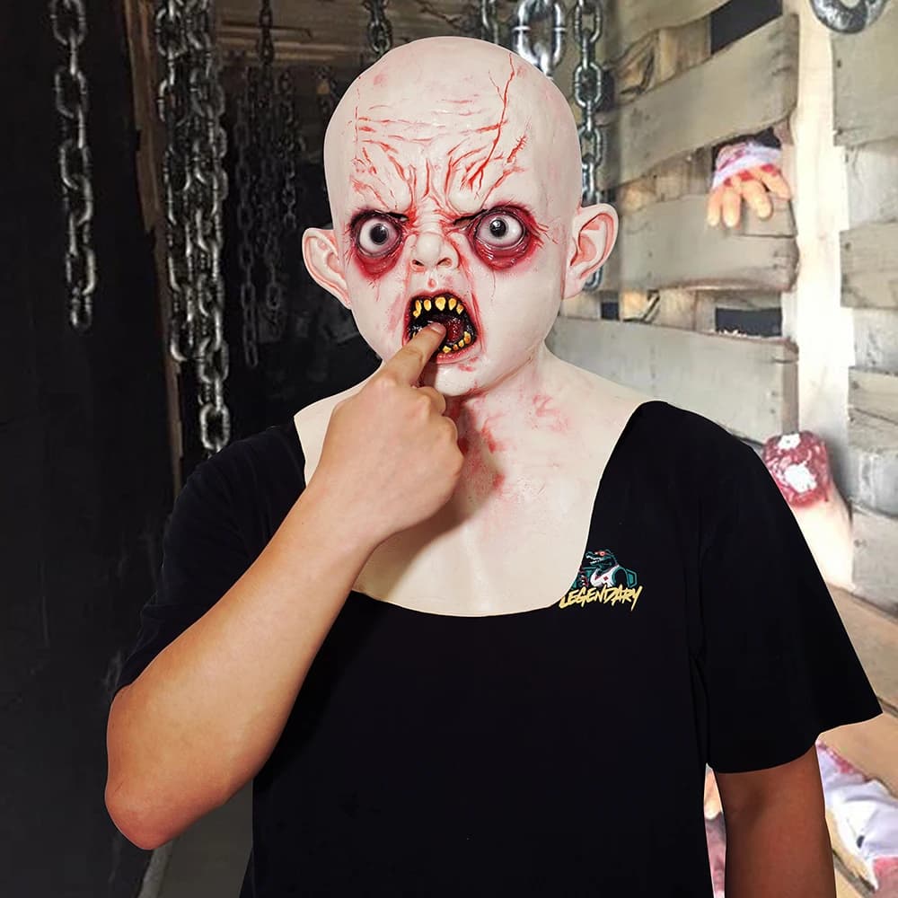 Halloween Scary Mask Unisex Adults Zombie Costume Grim Reaper Theme Scream Ghost Face Mask for Cosplay Party And Entertainment