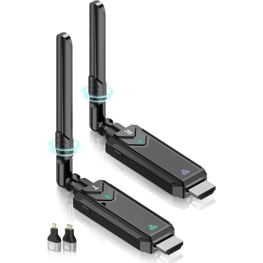 Adattatore Dongle Trasmettitore e Ricevitore HDMI Wireless 1x1 1x2 1x4, per Condivisione Schermo con Fotocamere, Laptop, TV e Monitor