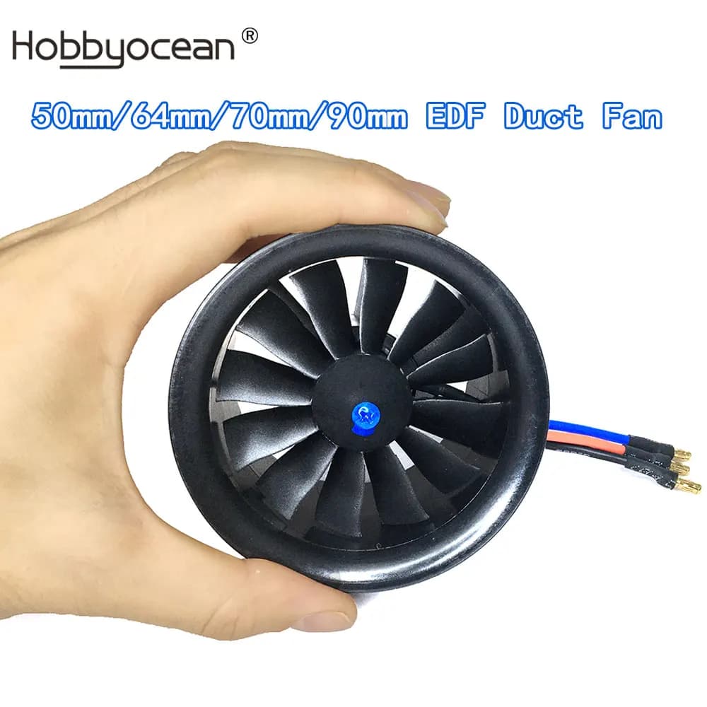 Hobbyocean EDF 70mm 12 blades 4S 3300KV 6S 2300KV Approximately 2200G Air Drive Model RC Aircraft EDF