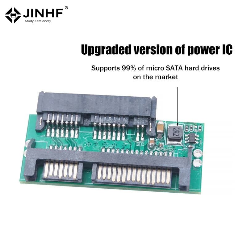 1.8 Inch Micro SATA To 2.5 Inch SATA Adapter Card 3.3V 22PIN Converter For Laptop SSD Adapter Computer Adapters