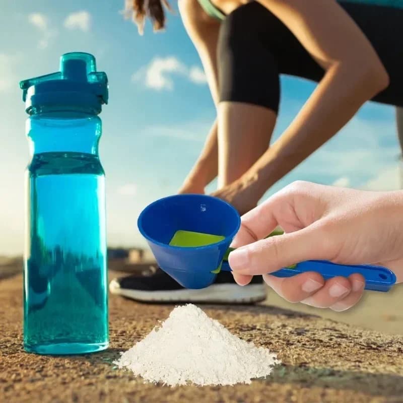 Dustless Protein Palette: durable PP material with sliding funnel, for milk and supplements, kitchen accessory for all occasions
