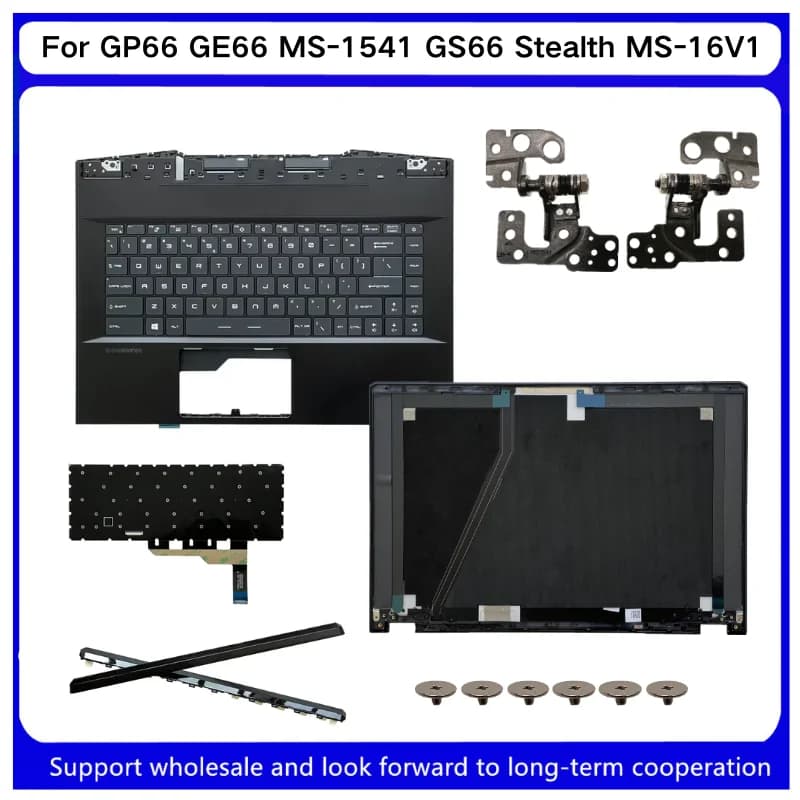 Nuova Tastiera ForKailxuling GP66 GE66 MS-1541 GS66 Stealth MS-16V1 con RGB per tasti, Retroilluminazione Stealth/LCD, Poggiapolsi, Cerniera LCD 5420312