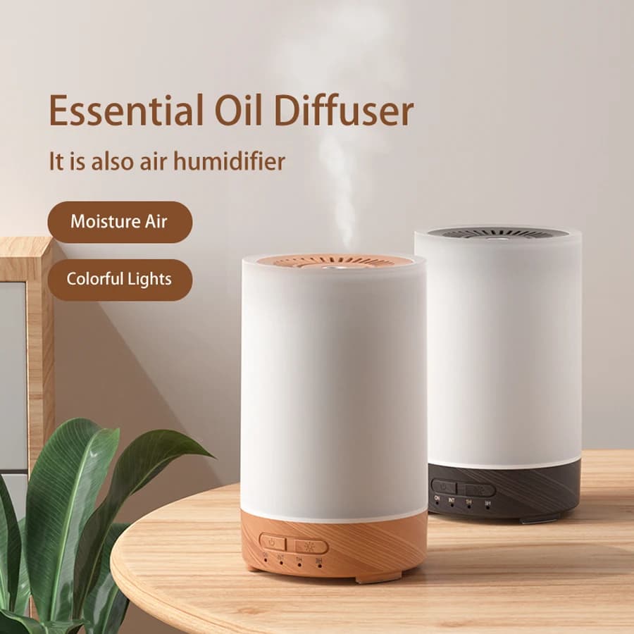 Alimentatore USB da 150 ml Umidificatore ad ultrasuoni con atomizzazione silenziosa Impostazioni temporizzabili Diffusore di aromi di oli essenziali