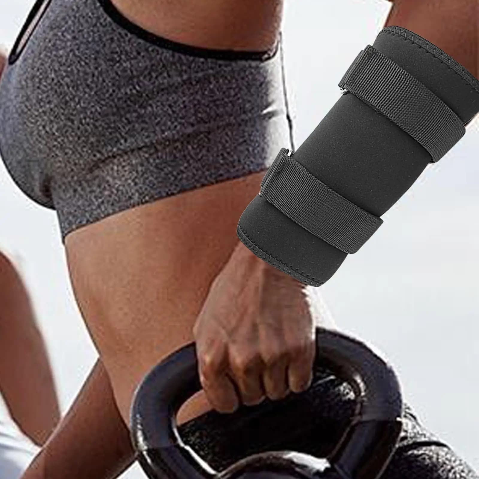 Durable wrist strap with Kettlebell wrist protector for fitness workout exercises