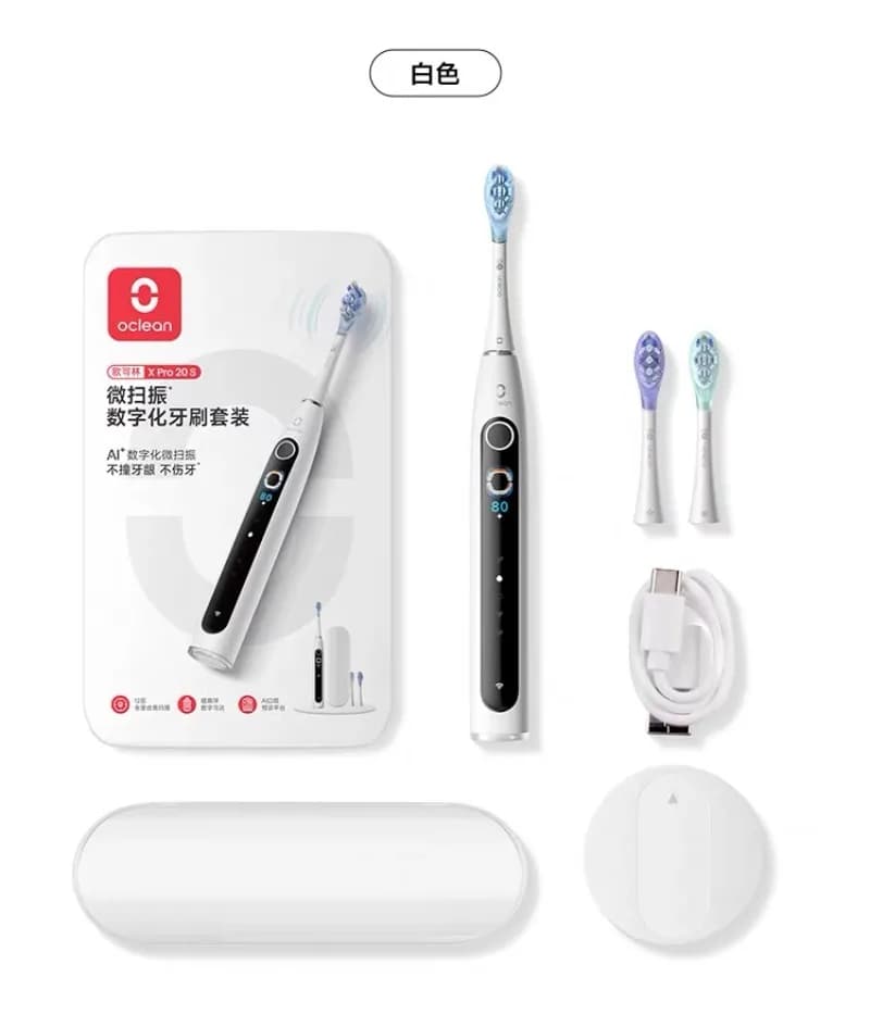 Nuovo Spazzolino Elettrico Oclean X Pro 20S AI 2026 con Micro-Vibrazione e Visualizzazione per Adulti, con Sistema di Vibrazione Antistress