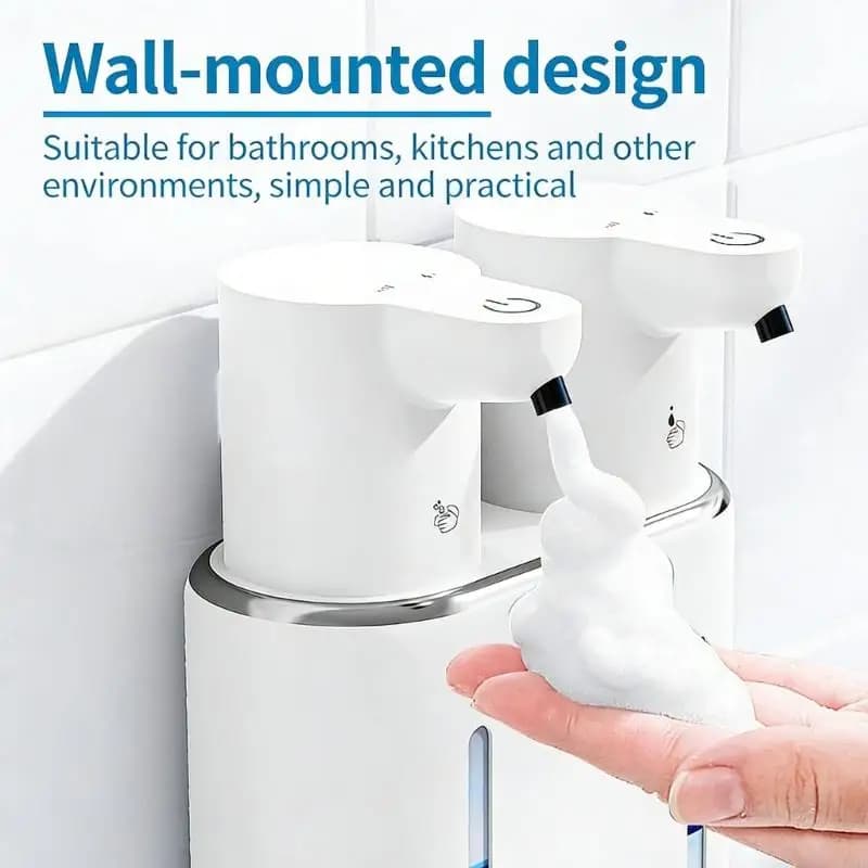 Dispenser sapone schiumogeno igienico Funzionamento semplice 400 X 2 Montabile a parete capacità per uso 37JD