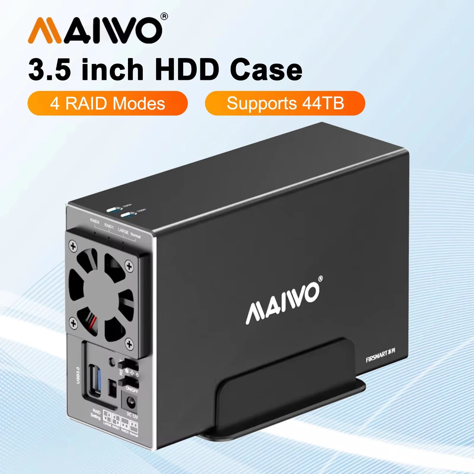 MAIWO Dual Bay 3.5 Inch HDD/SSD Case External Hard Drive Enclosure Case HD Array SATA TO USB Hard Disk Array With RAID Function