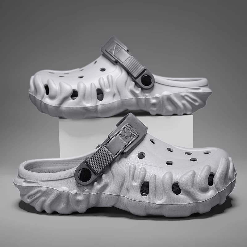 Sandali Estivi Casual da Uomo, Traspiranti e Leggeri, Scarpe da Corsa alla Moda, Comodi Sandali Piatti in EVA Slip-On per la Spiaggia