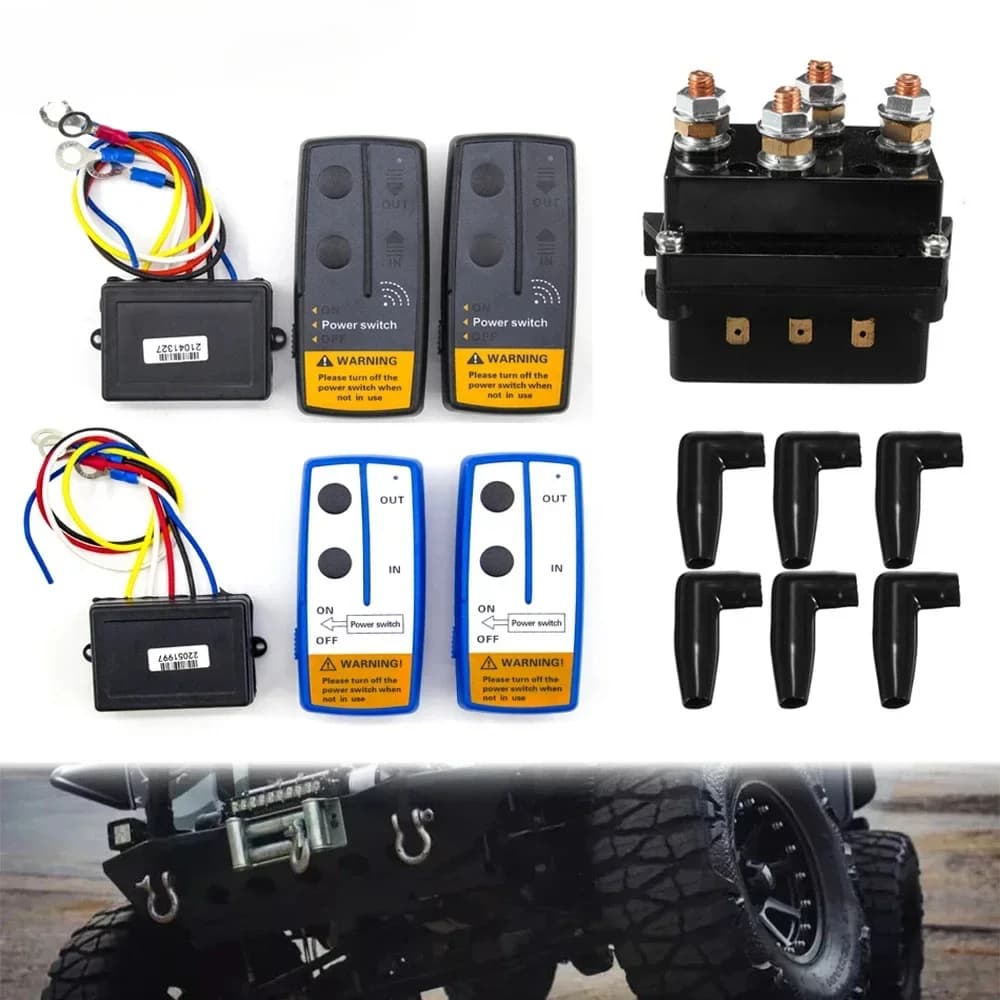 Kit di recupero telecomando per verricelli wireless 2.4G 12V 500A per rimorchio ATV SUV 120W 100ft Accessori universali 4x4 fuoristrada