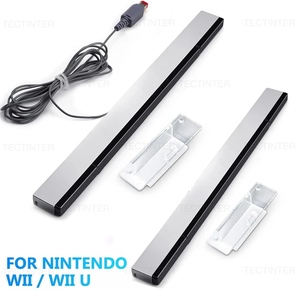 Ricevitore Sensore di Movimento USB Cablato/Wireless per Nintendo Wii/Wii U con Cavo di Prolunga e Accessori a Raggi Infrarossi