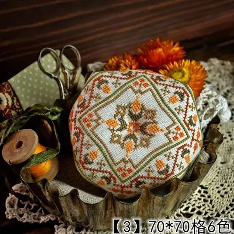 ZC174 Cross stitch kits Cross-stitch embroidery sets Needlework set threads Pin Needle Cushion Biscornu Counted Cross-Stitching