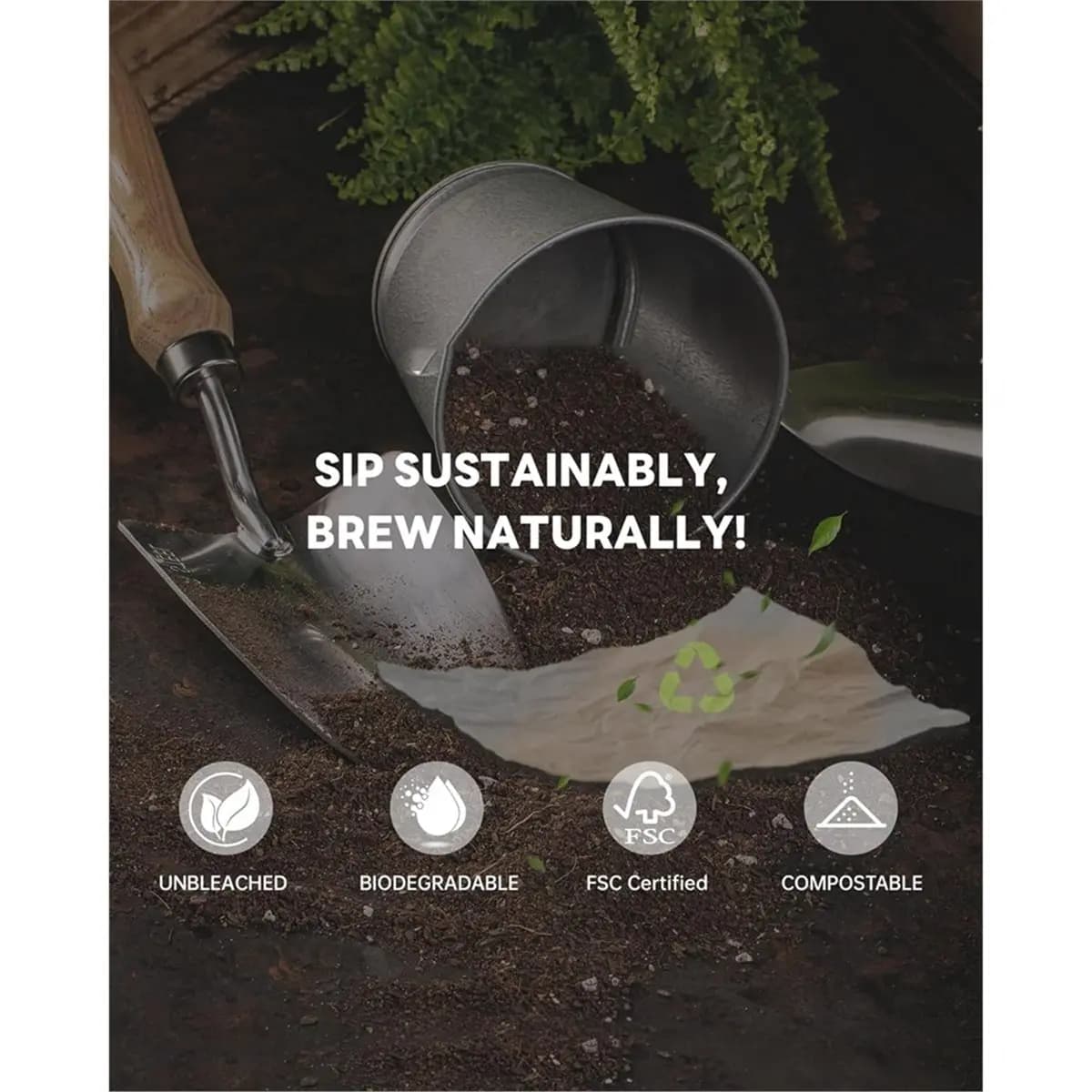 [Vend for]300 Pcs Disposable Coffee Filters for PB051 PB041 Pod & Grounds Single Serve Coffee Maker, 1-2 Cup