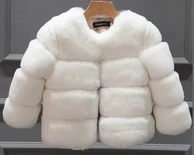 2025 New Children Faux Fur Coat Children Clothing Patchwork Thickened Girls Jackets Autumn and Winter Warm Cotton Coat