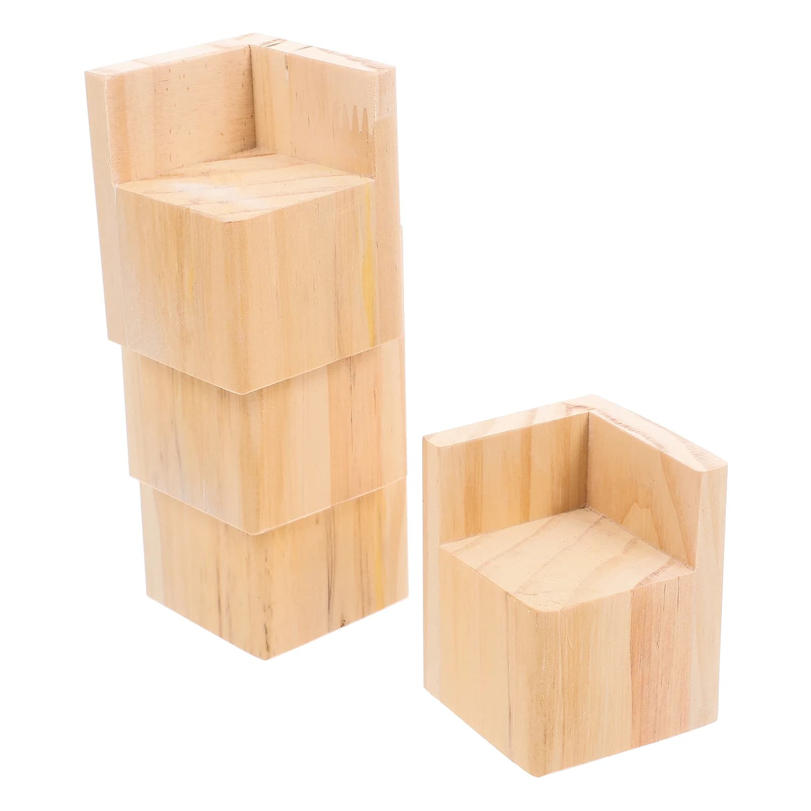 4 pezzi estensori di altezza per mobili in legno massello sedia impilabile sollevatori per gambe gambe da scrivania resistenti sollevatori da tavolo divano divano supporti letto
