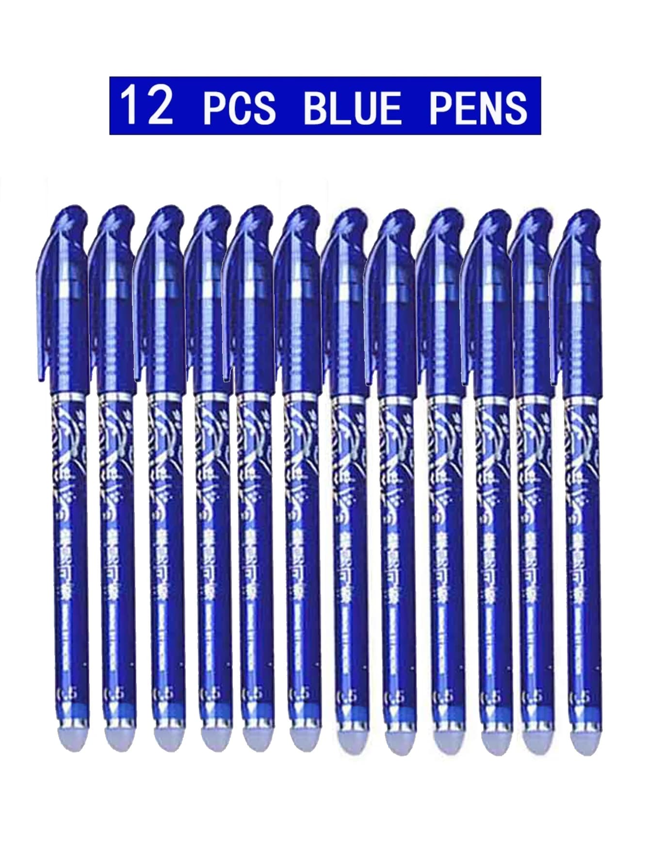 Set di ricariche per penne gel cancellabili Kawaii Penna a sfera blu a punta fine da 0,5 mm per scrivere materiale scolastico per ufficio di cancelleria