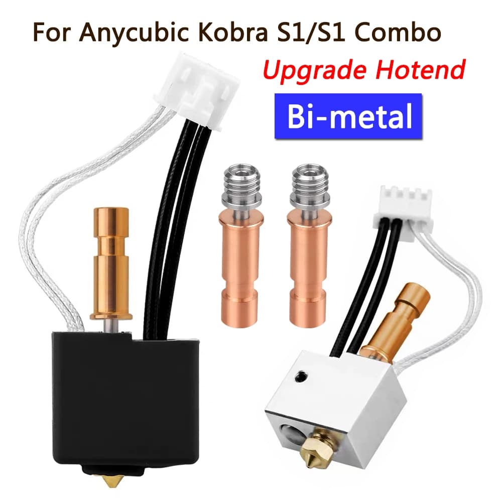 Upgrade Hotend For Anycubic Kobra S1 Bi-metal Heatbreak Throat Kobra S1 Combo S1C Hot End Upgrade Kit 3D Printer Accessories