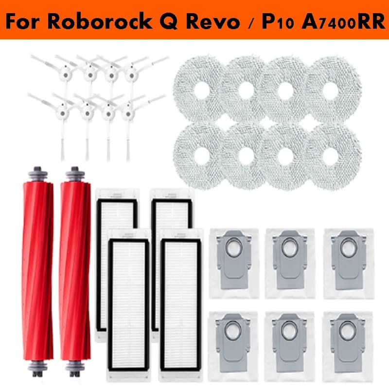 Per Roborock Q Revo / P10 A7400RR Robot aspirapolvere accessorio per la pulizia spazzola laterale principale filtro Hepa panni per Mop sacchetto per la polvere pezzo di ricambio